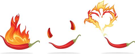 Hot Chilli Pepper In Energy Fire Royalty Free Vector Image