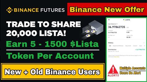 Binance New LISTA Offer Trade To Share 20 000 Lista Token Voucher