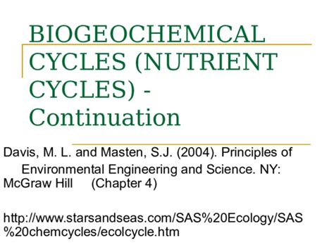 Nutrient Cycles Pdf