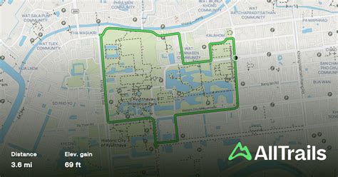 ayutthaya historic park loop phranakhon  ayutthaya thailand map
