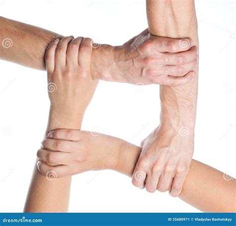 Ring of hands teamwork stock image. Image of handshake - 25680971