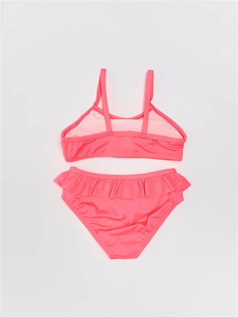 FUŞYA Esnek Kumaştan Baskılı Kız Bebek Bikini Takımı S BL Z HXS LCW