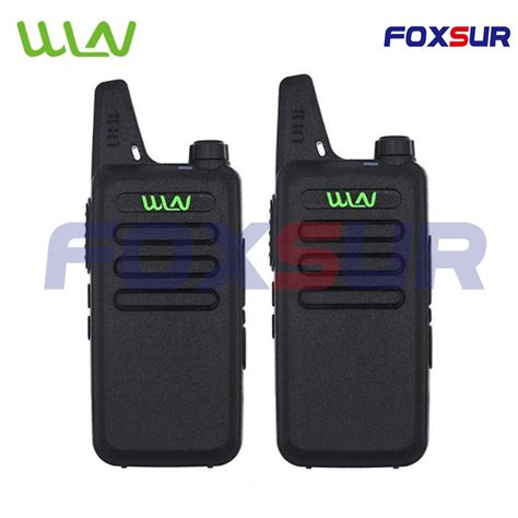 Set Of Wln Kd C Uhf Two Way Walkie Talkie Radio W Channel Black