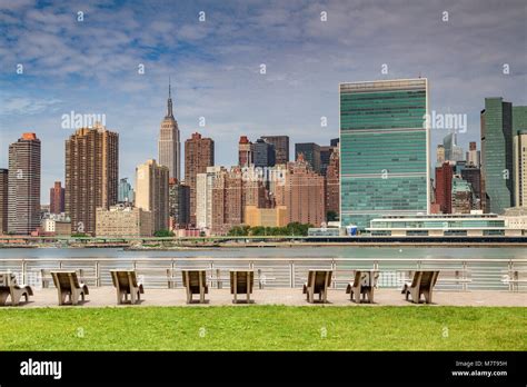 United Nations Building From Across The East River Manhattan Hi Res