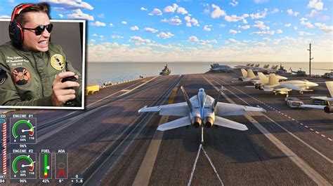 The Perfect Aircraft Carrier Landing Microsoft Flight Simulator Top