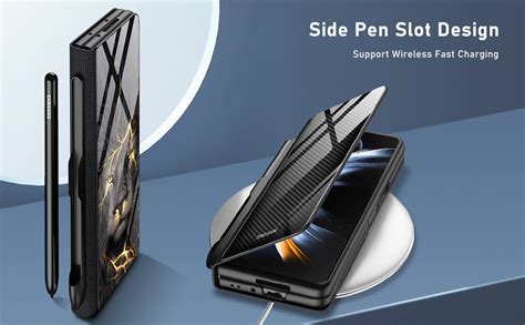 PRUDOM für Samsung Galaxy Z Fold 5 Hülle mit S Pen Slot Luxus Flip