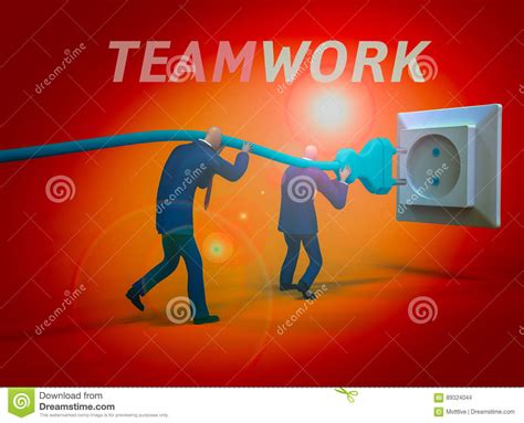 Businessmen Working In Cooperation Business Concept Illustration Stock