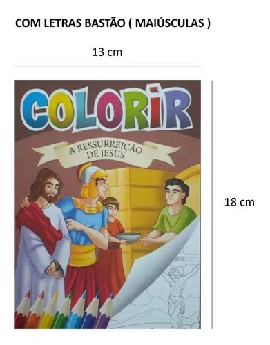 20 Livrinhos Bíblico Colorir Infantil 20 Cxs Giz De Cera à venda em