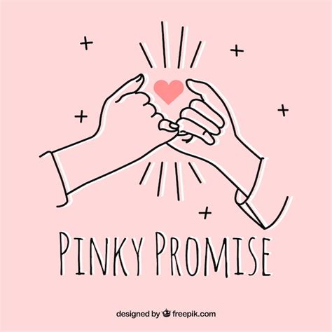 Free Vector Hand Drawn Pinky Promise Concept