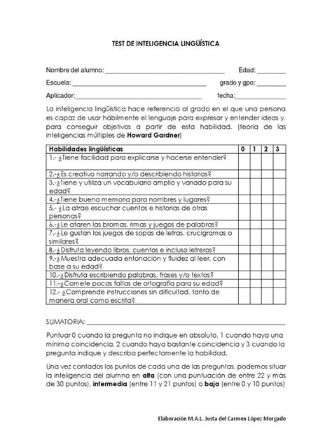 Test De Inteligencia Verbal Lingüística ¿medición Y Funcionamiento Iccsi