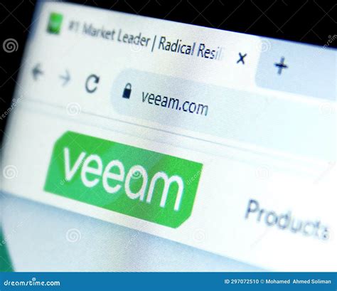 Veeam company logo editorial image. Image of business - 297072510