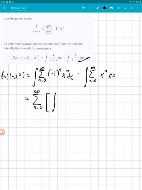 Solved Use The Power Series 1 1 X ∑n 0 ∞ 1 N X N To Determine A Power Series Centered At