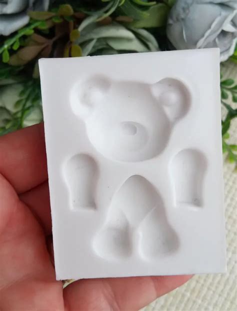 Molde De Silicone Ursinho Urso Dengoso HB Formas E Cortadores