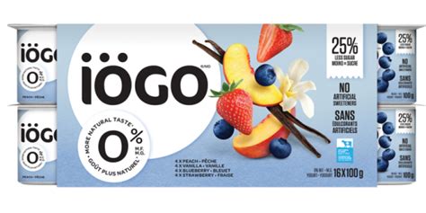 0 Fraise Bleuet Pêche Vanille 16 x 100g IÖGO