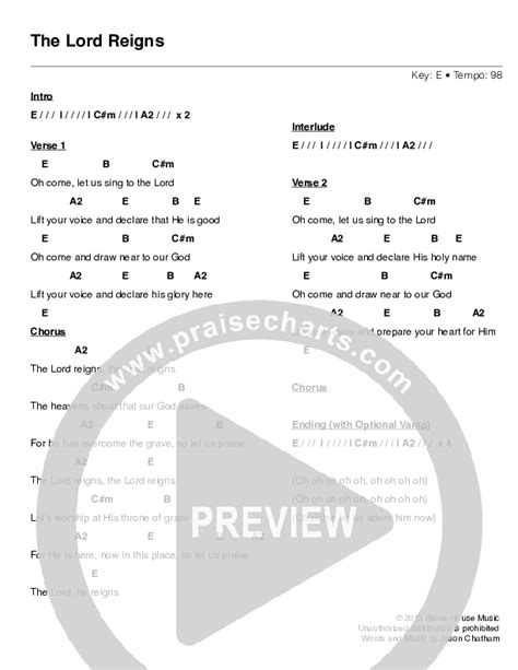 Our God Reigns Guitar Chords