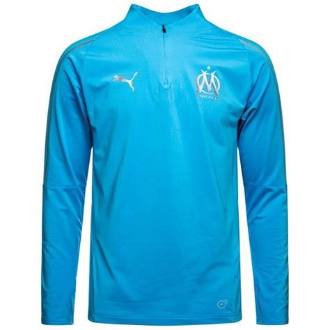 Marseille Training Shirt Zip Bleu Azur Unisportstore