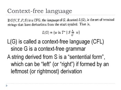 5 Context Free Grammars And Languages Ppt Download