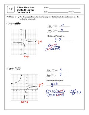 Practice R Rational Functions And Zeros Key Rational Functions And