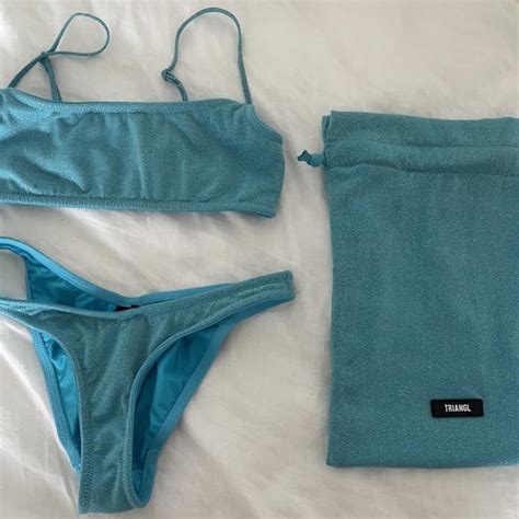 Triangl Mica Baby Blue Sparkle Bikini Set Barely Depop