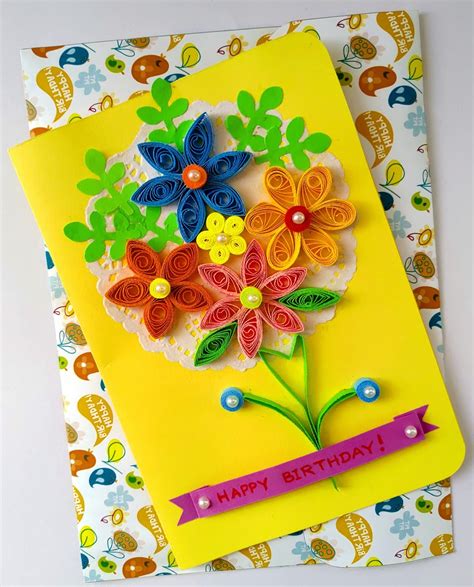 Paper Quilling Birthday Card