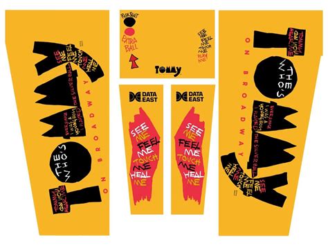 Cabinet Decal Set For The Whos Tommy Pinball Wizard