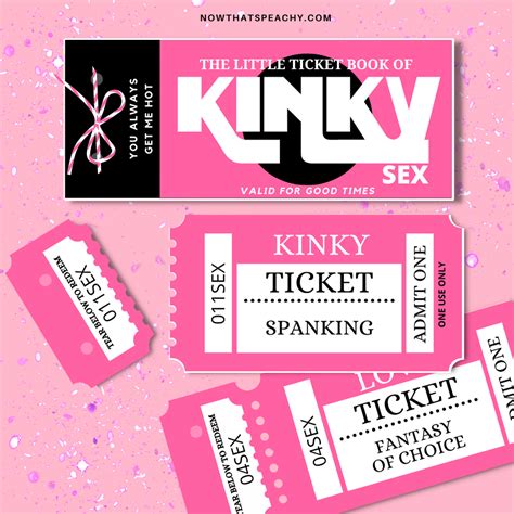 Kinky Sex Ticket Voucher Book Printable Download Valentines Day Annive Now Thats Peachy