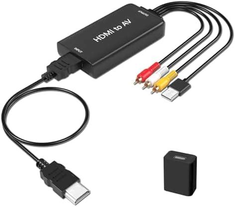 Amanka Adaptateur Hdmi Rca Hdmi Vers Rca Cvbs Av Composite Video