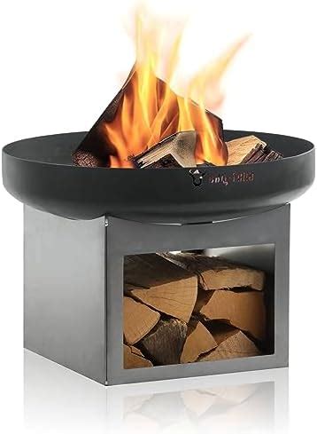 BBQ Toro Brasero Ø 60 cm Noir Foyer d extérieur avec compartiment