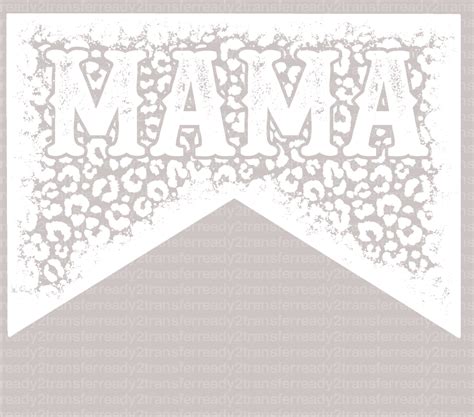 White Floral Mama Dtf Transfer Ready2transfer