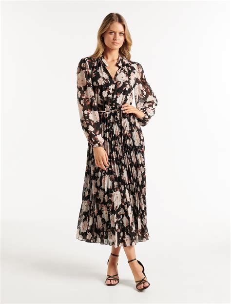 Zena Button Up Midi Dress Womens Fashion Forever New