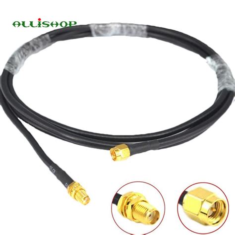 Wifi Antenna Extension 5m Sma Male To Sma Female Rg58 Coaxial Cable Patch Lead Low Loss Coax For