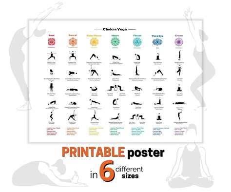 Chakra Yoga Poses Print Yoga Poses Poster Yoga Poses Printable Yoga ...