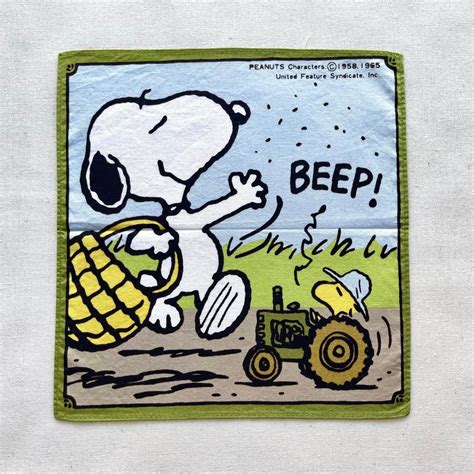 Vintage Snoopy Handkerchief Etsy