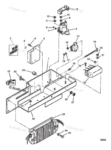 Mercruiser Sterndrive Gas Engines Oem Parts Diagram For Electrical Box And Components