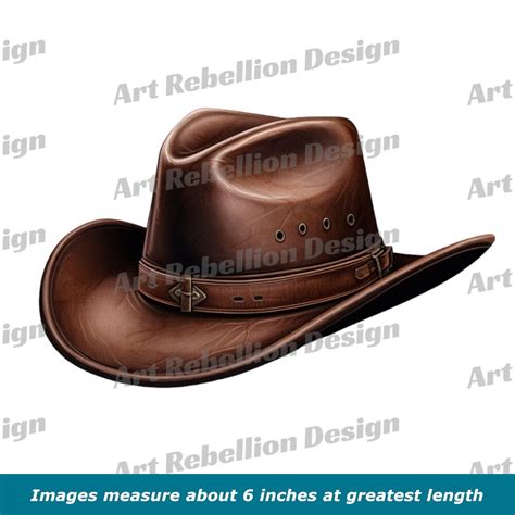 Cowboy Hat Clipart Country Western Hat Clip Art in PNG Instant Download ...