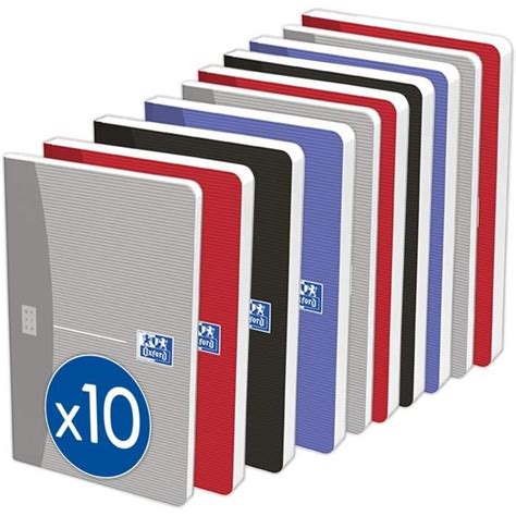 Oxford Lot De Carnets Essentials X Cm Petits Carreaux Pages