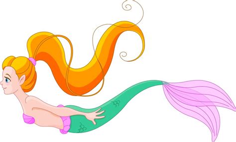 Mermaid and fish Royalty Free Vector Image - VectorStock