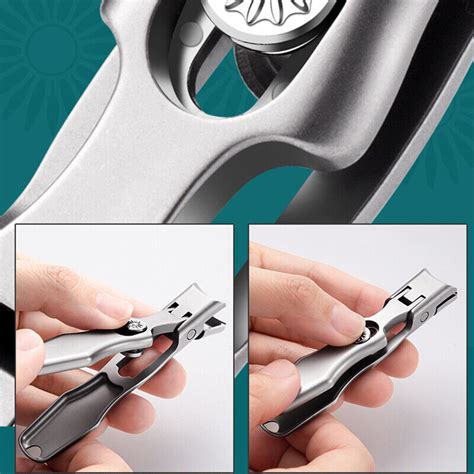 Portable Ultra Sharp Nail Clippers Wide Jaw Opening Anti Splash