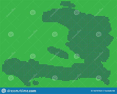 Halftone Haiti Map Vector Illustration Cartoondealer