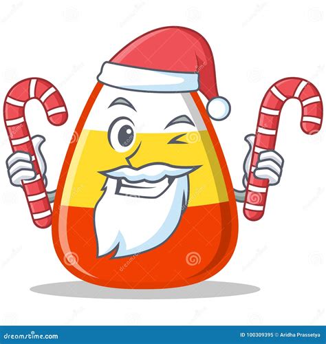Wink Santa Candy Corn Character Cartoon Stock Vector Illustration Of