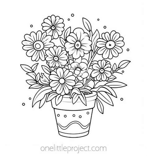 Explore the Beauty of Flowers with Printable Coloring Pages