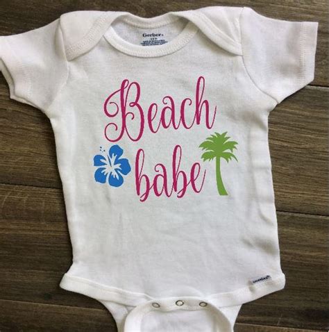 Beach Baby Onesie Beach Babe Bodysuit Baby Girl Beach Etsy