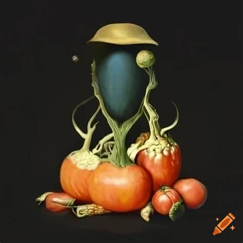 Vegetable Human Surreal Art Inspired By Magritte And Haeckel On Craiyon