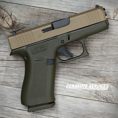 Glock 43X OD Green Pistol FDE Slide - Cerakote Services