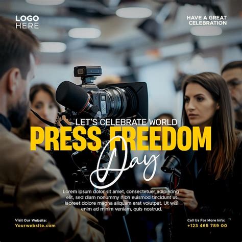 Dia Mundial da Liberdade de Imprensa Modelo de mídia social PSD Premium