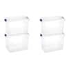 HOMZ 112 Qt Heavy Duty Modular Stackable Storage Containers Clear 4