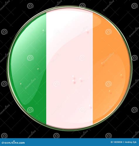 Ireland Flag Button Stock Illustration Illustration Of Dublin 1820858