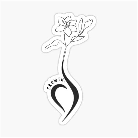 NEDA Growth Symbol And Flower Sticker For Sale By Ghilardimghil