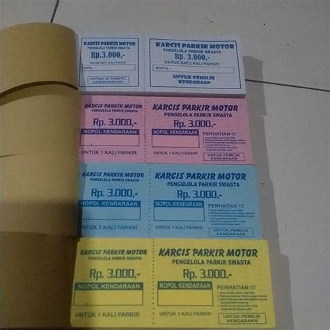 Jual Karcis Parkir Motor Ribu Shopee Indonesia