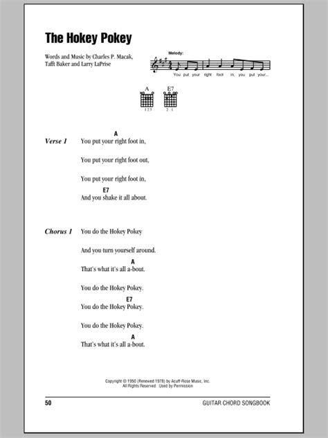 The Hokey Pokey Sheet Music | Richard Thompson | Lyrics & Chords